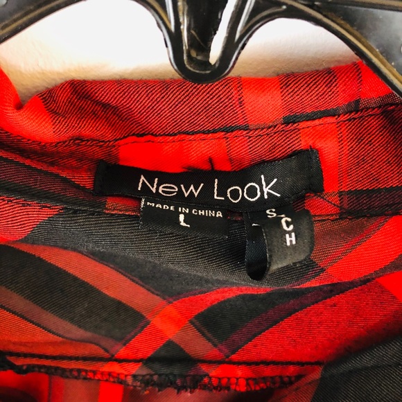New Look Red and Black Plaid Shirt - Picture 2 of 2